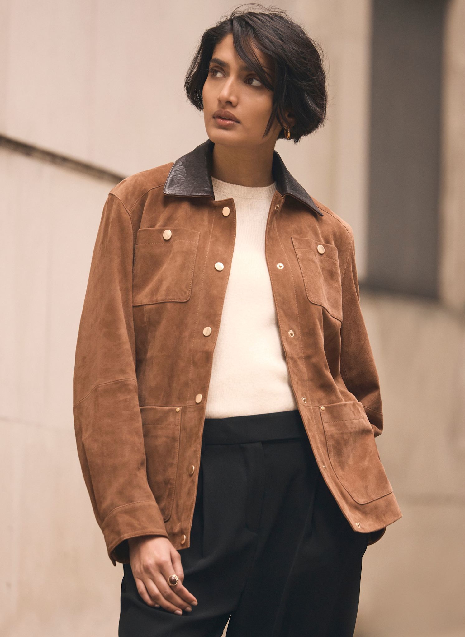 Tan Suede Barn Jacket