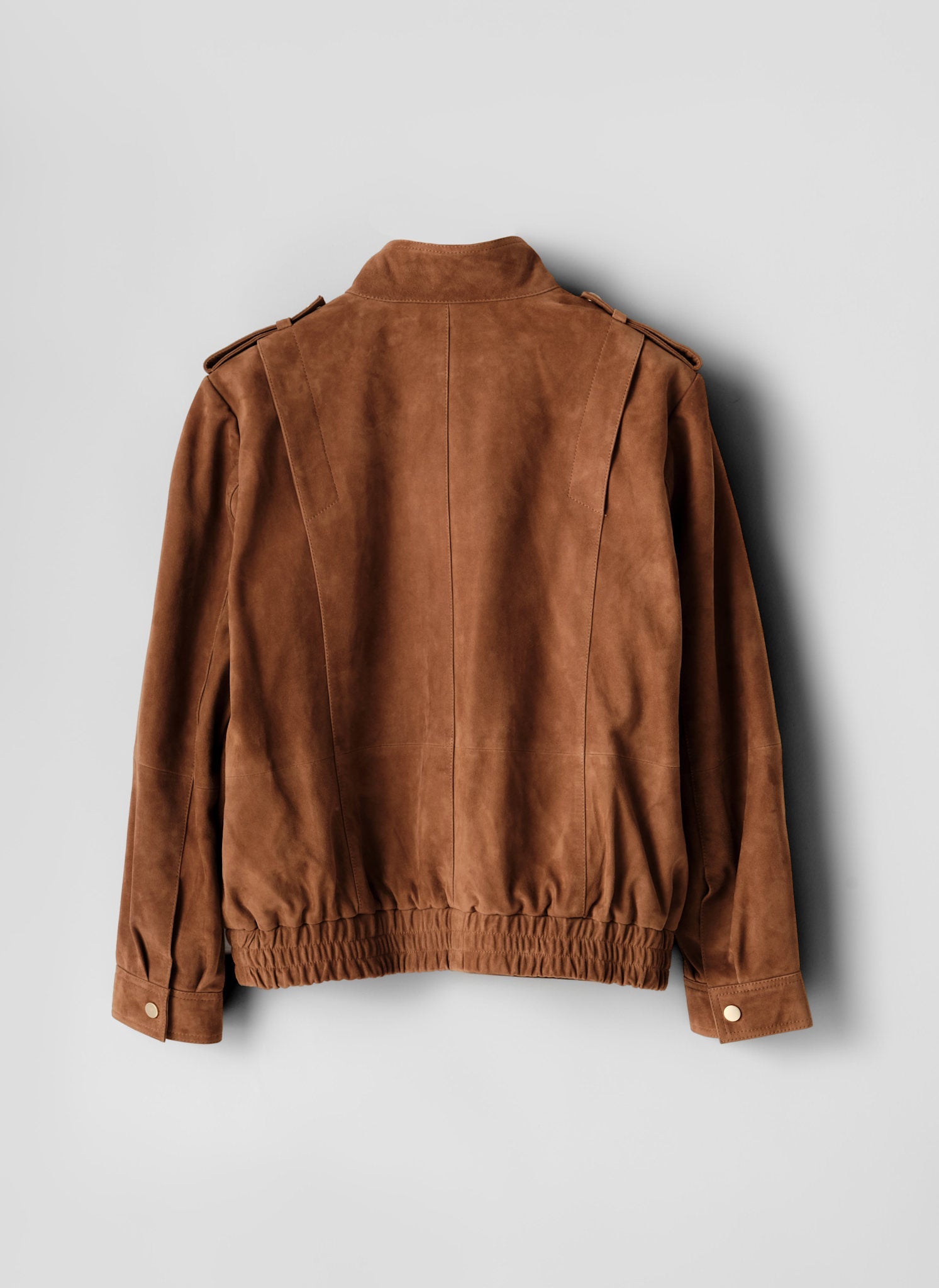 Tan Suede Pilot Bomber Jacket
