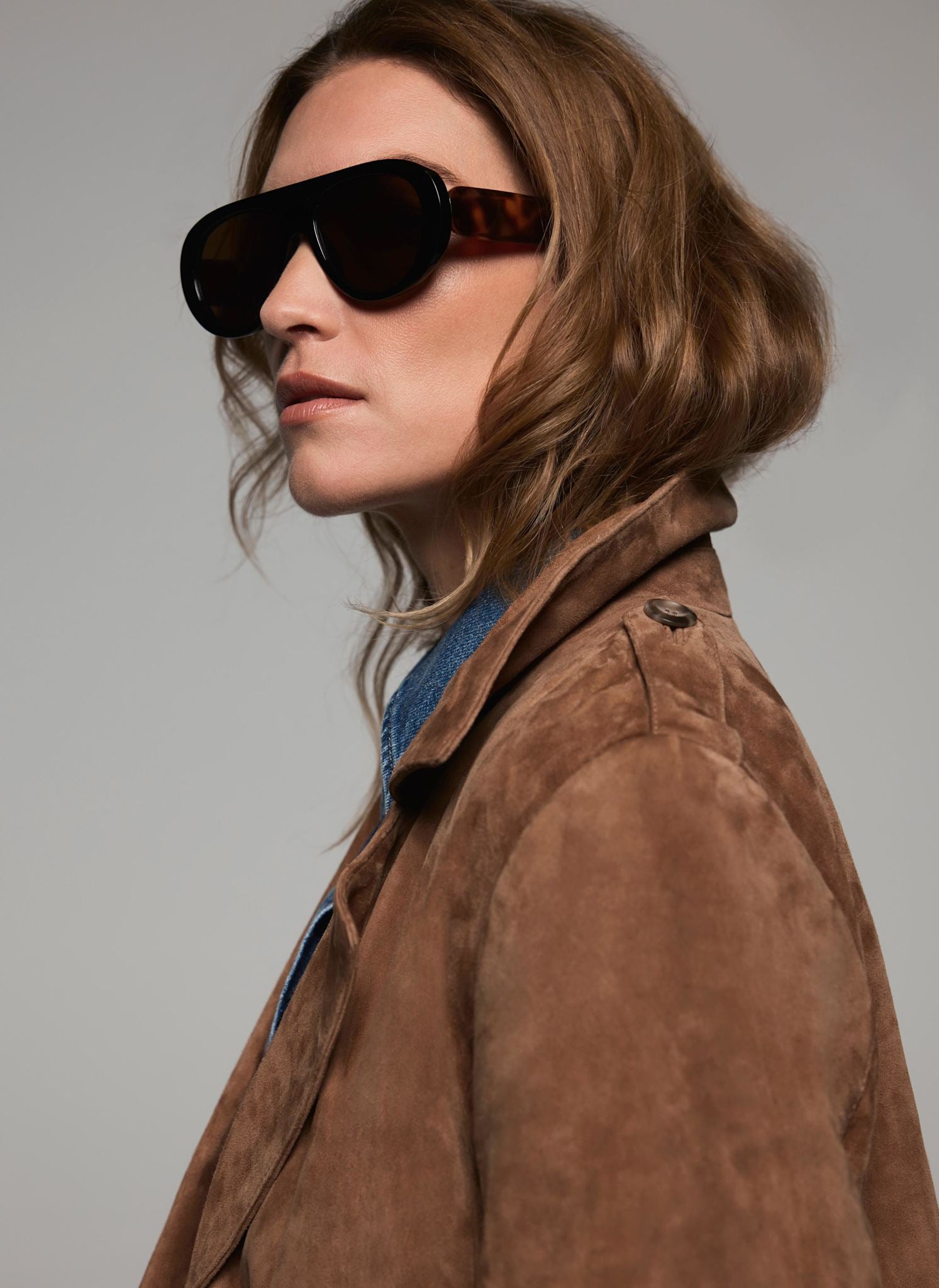 Tan Suede Trench Coat