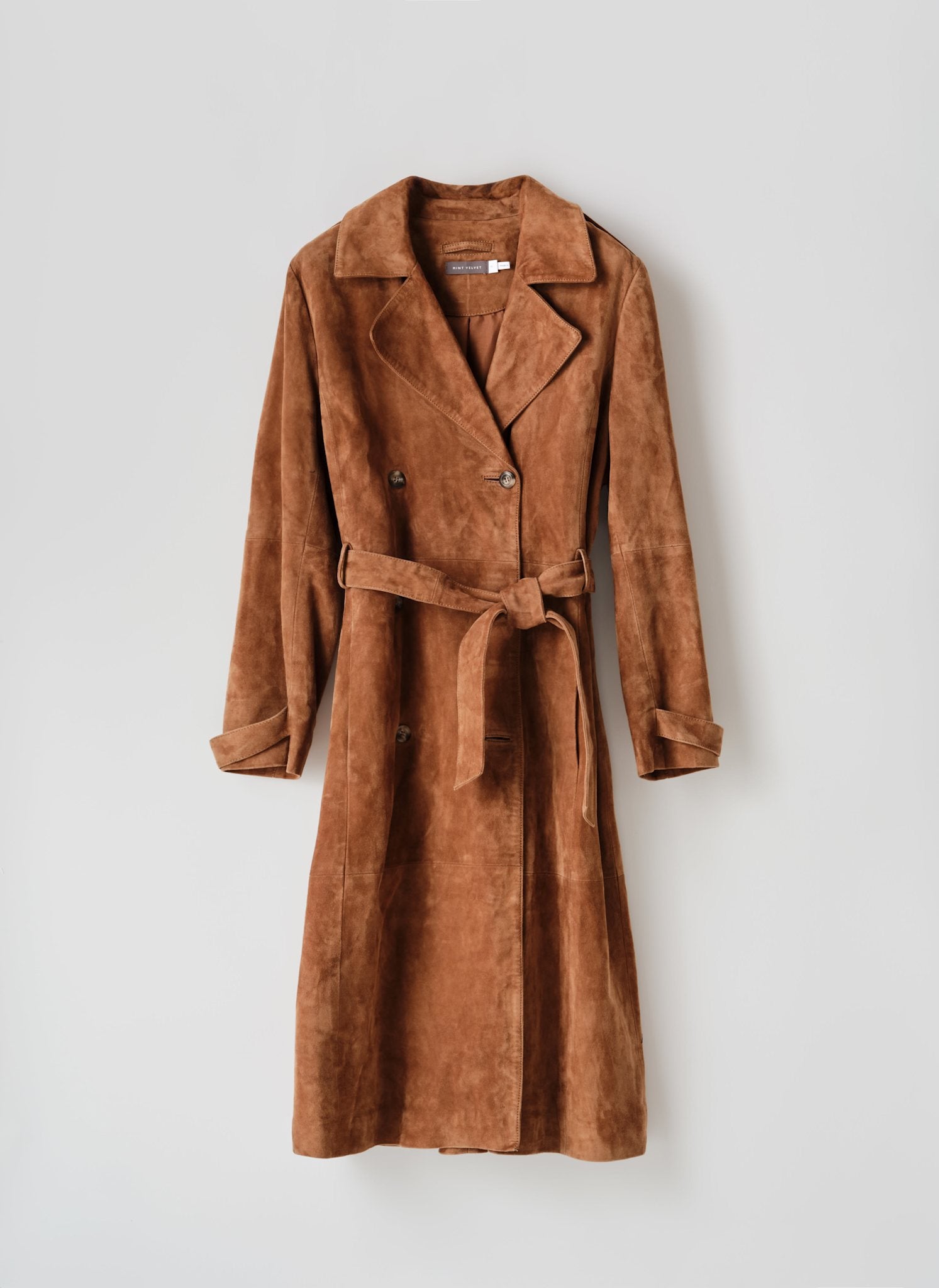 Tan Suede Trench Coat