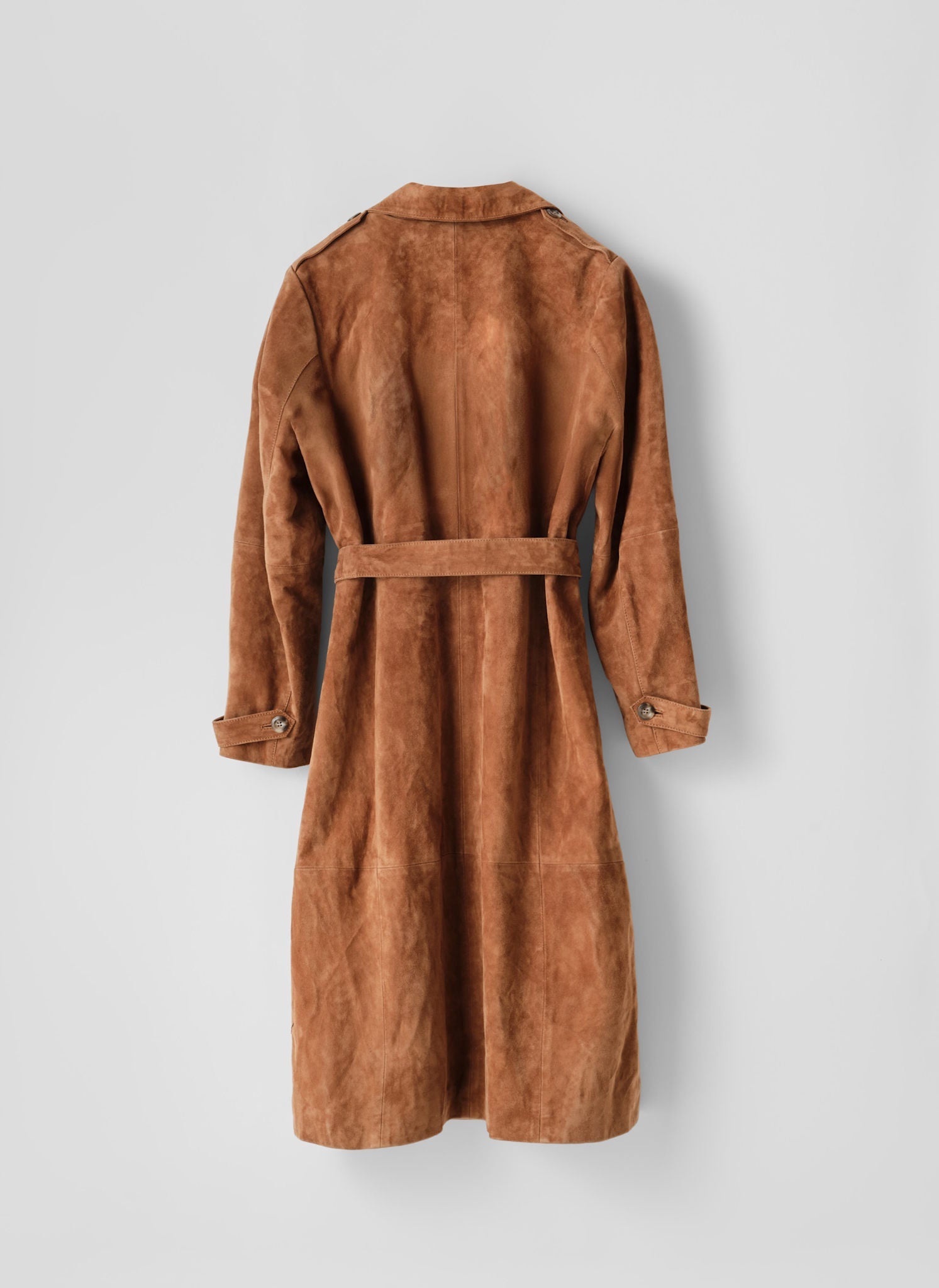 Tan Suede Trench Coat
