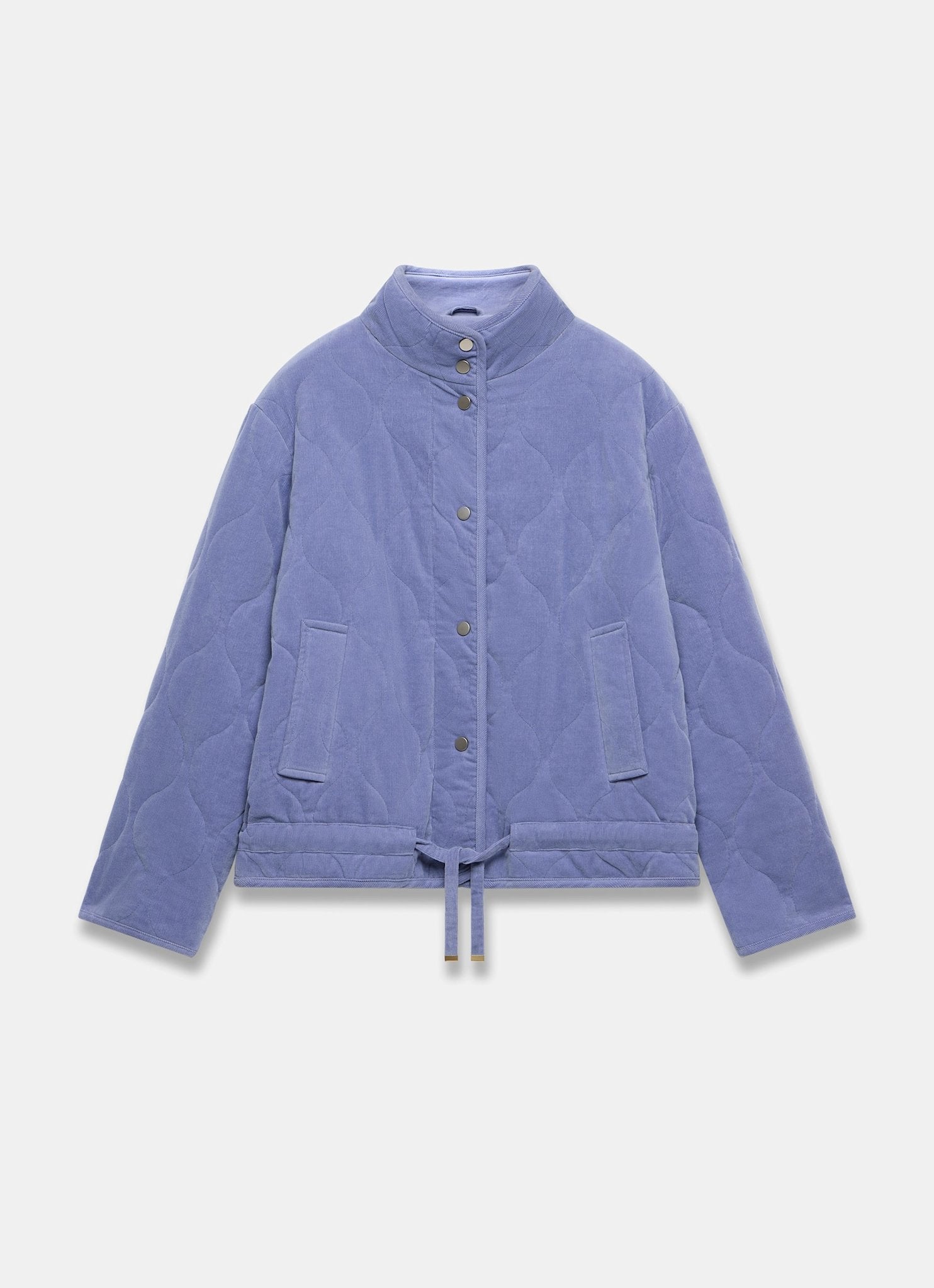 Blue Corduroy Quilted Jacket