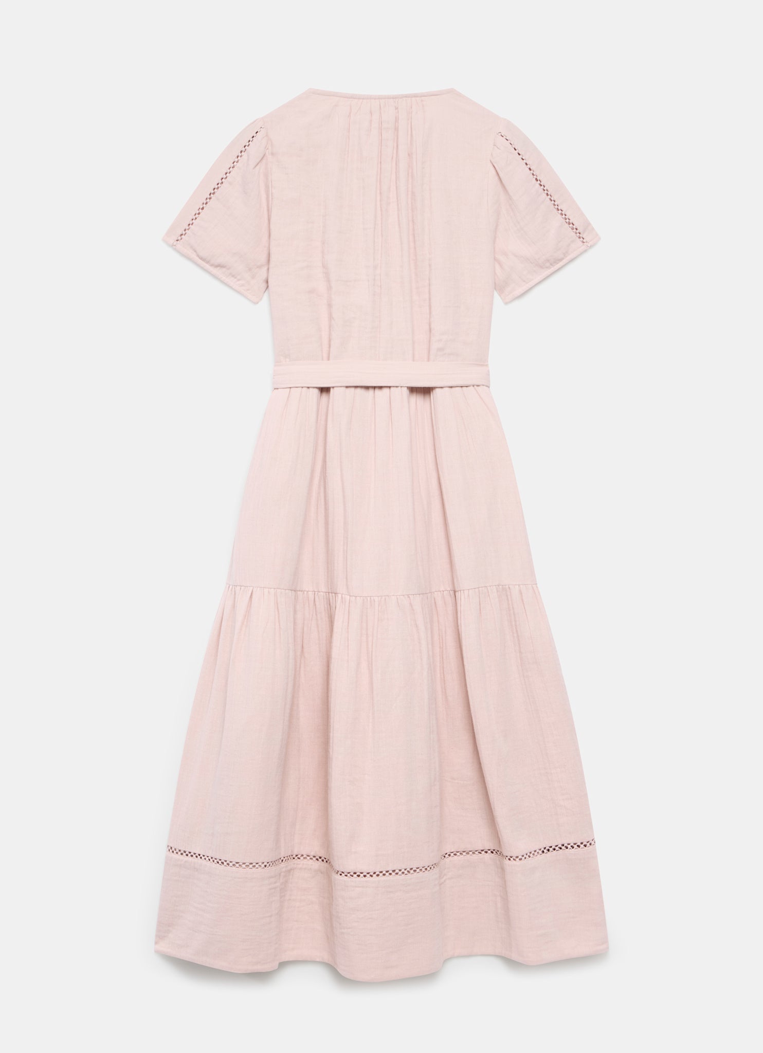 Pink Cotton Midi Dress