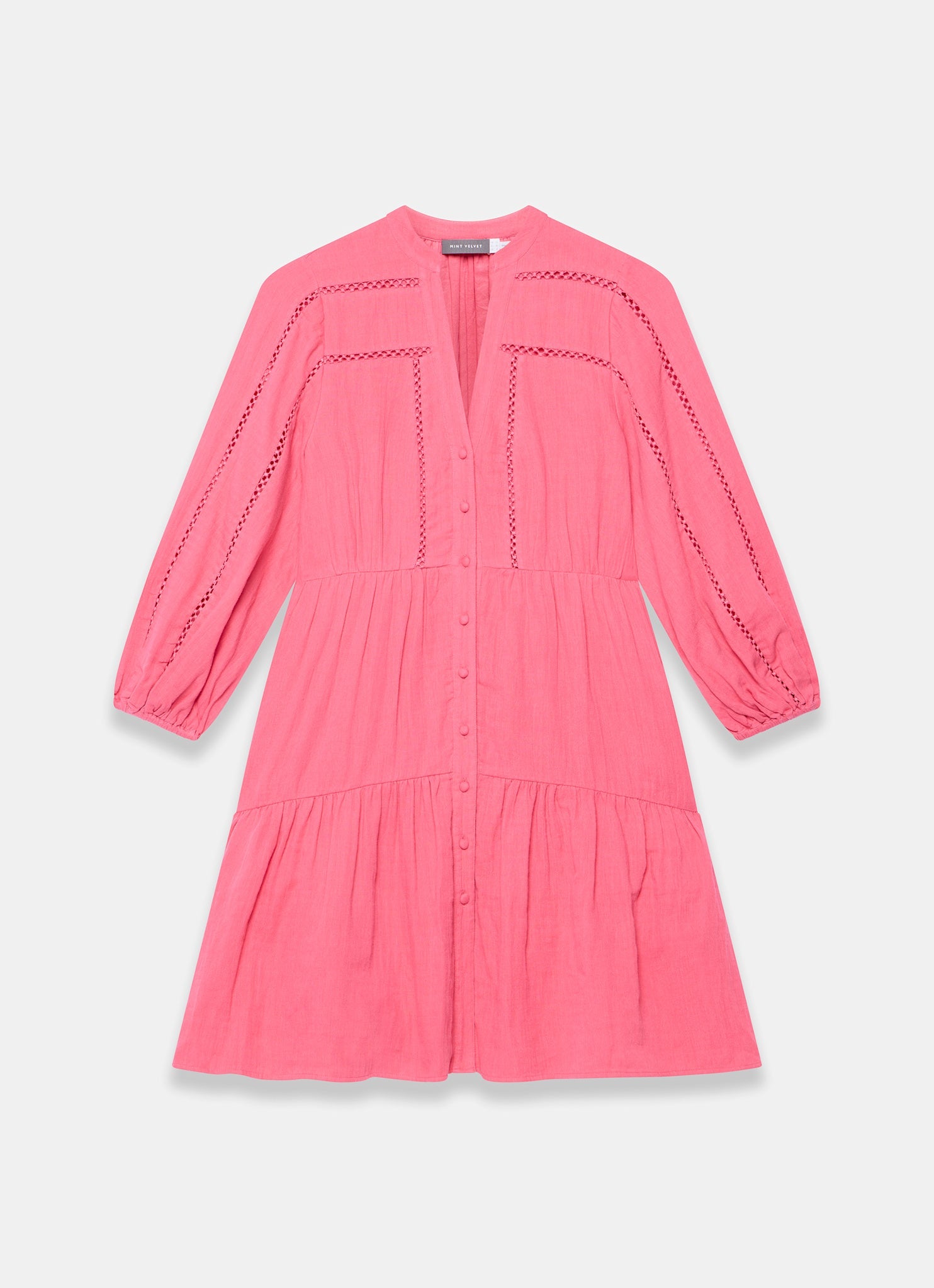 Pink Cotton Mini Dress