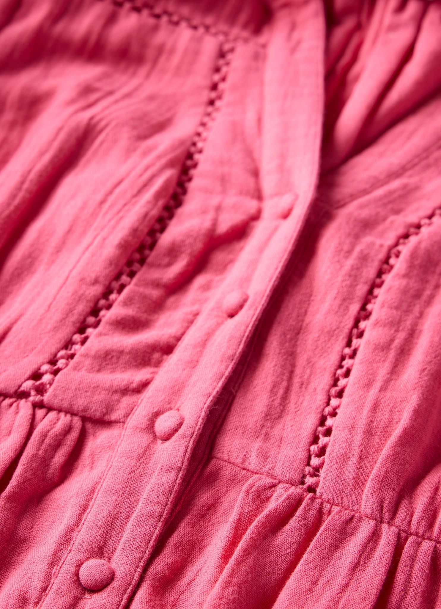 Pink Cotton Mini Dress