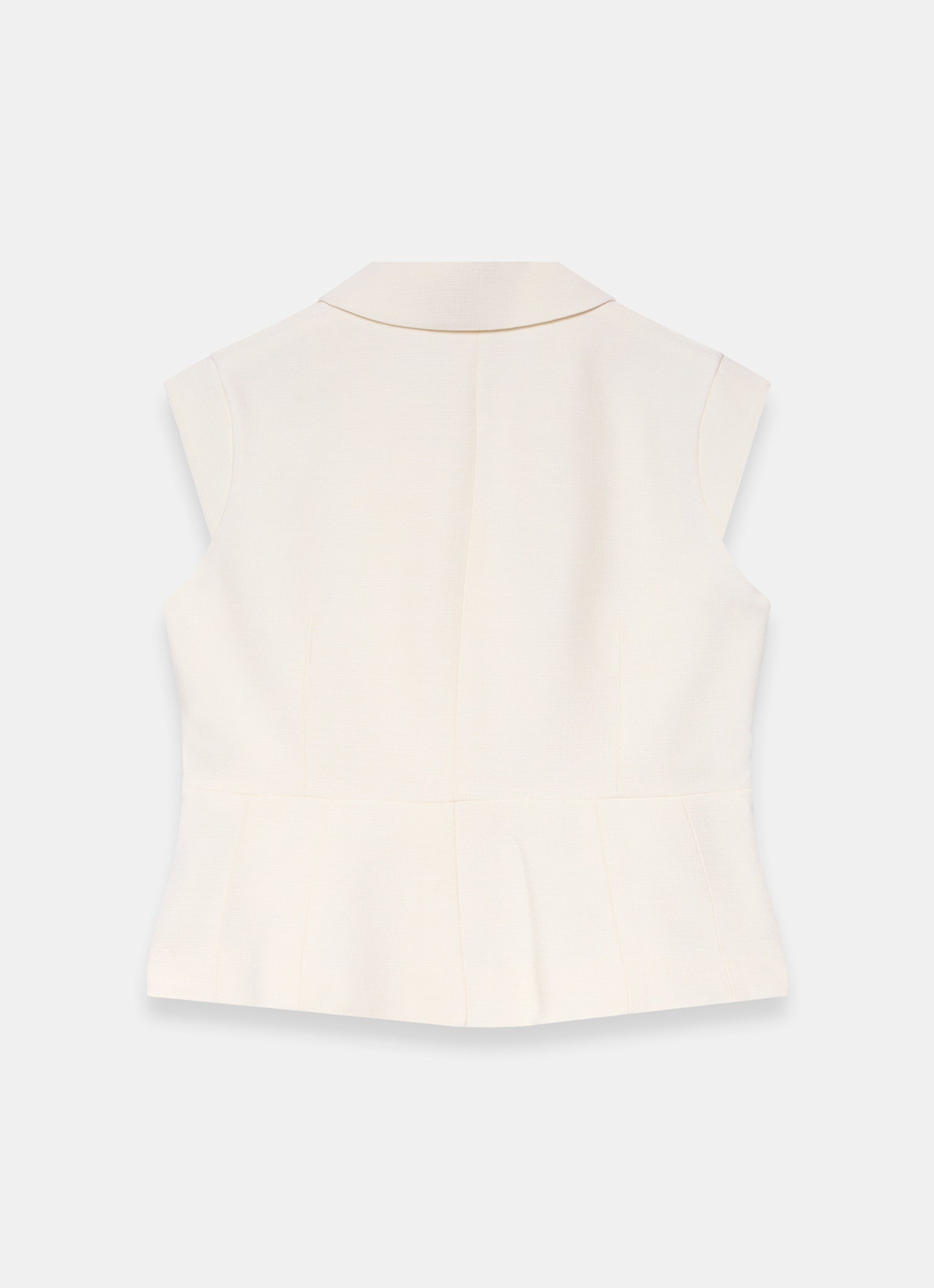 Cream Asymmetric Tailored Waistcoat
