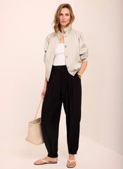 Neutral Cotton Blend Jacket
