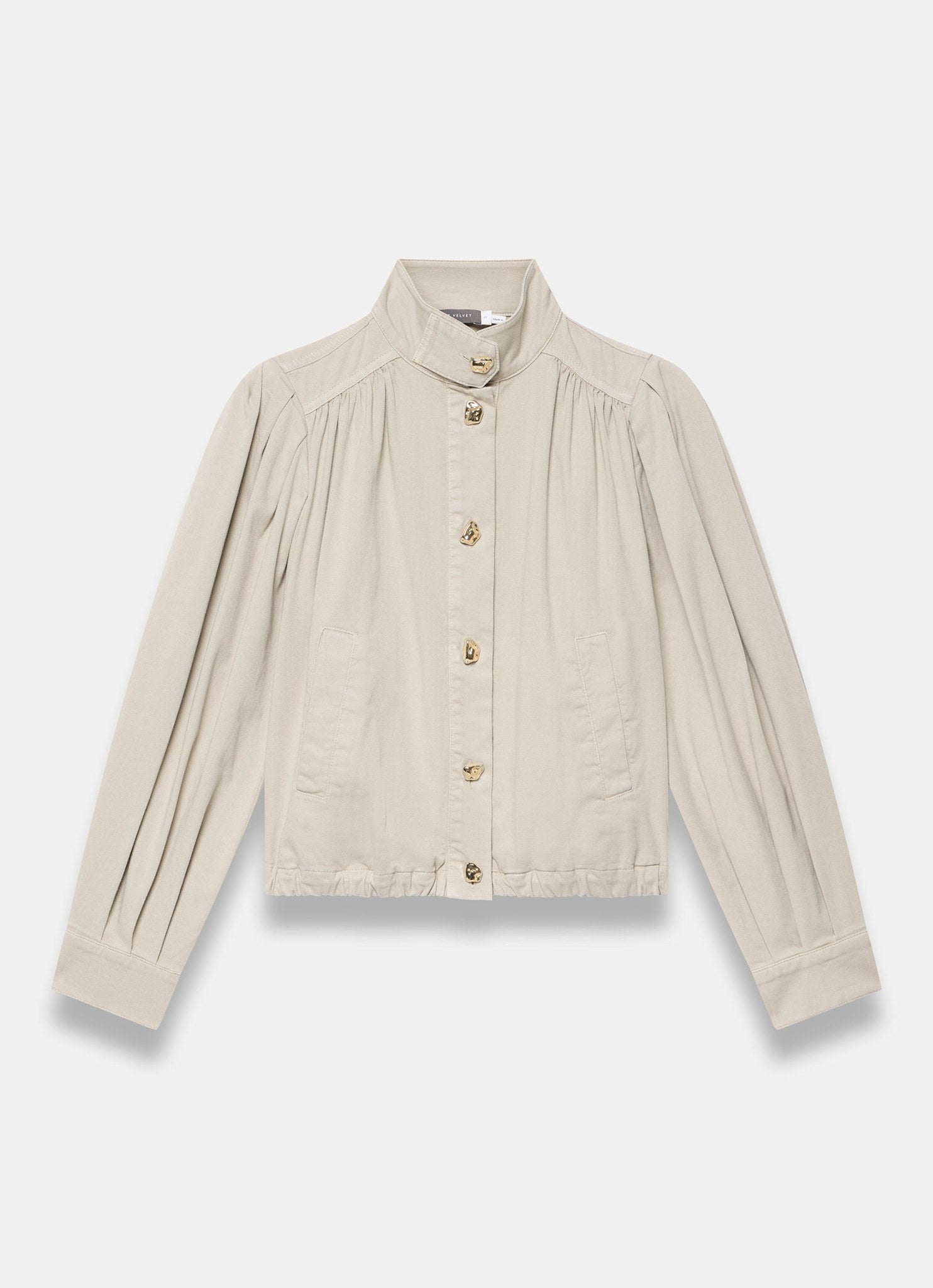 Neutral Cotton Blend Jacket