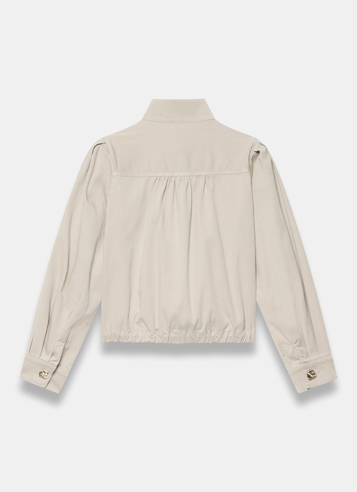 Neutral Cotton Blend Jacket
