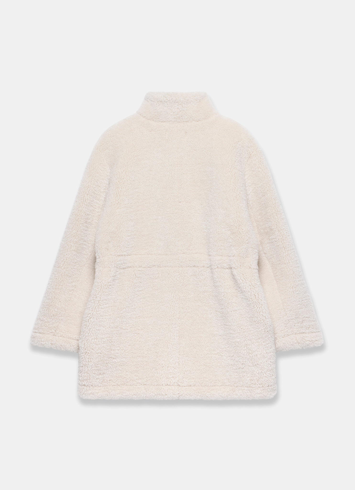 Cream Borg Parka Coat