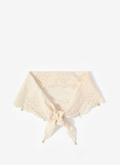 Cream Cotton Broderie Charm Scarf