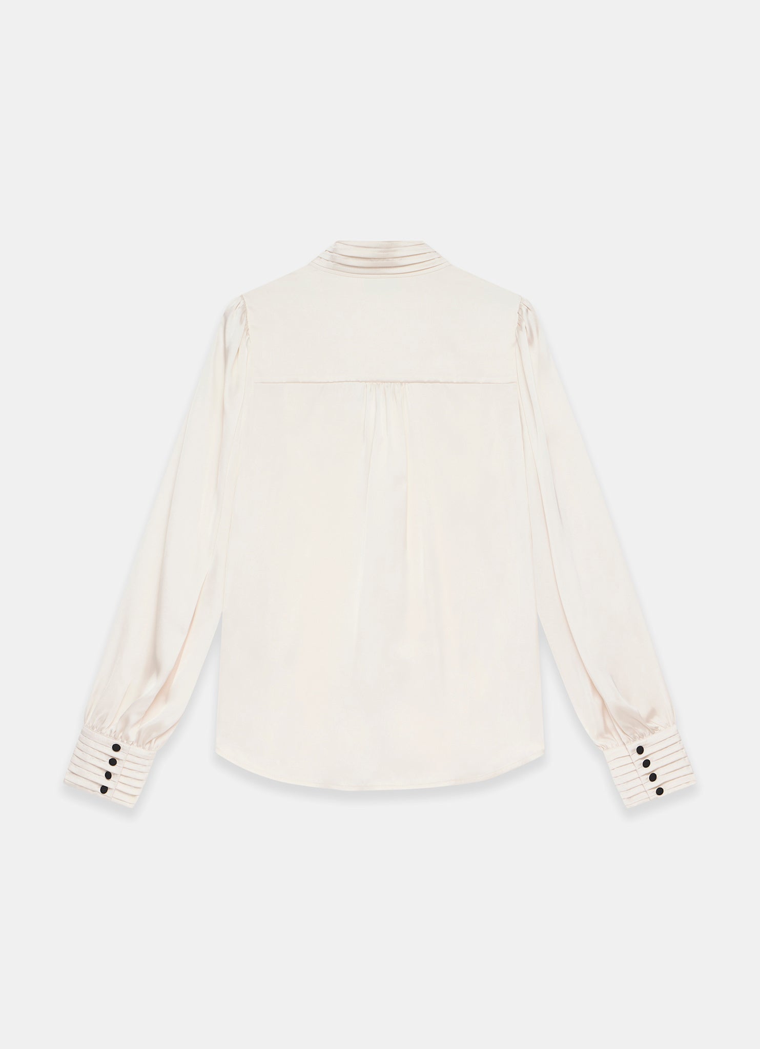 Cream Contrast Satin Blouse