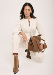 Cream Corduroy Jumpsuit
