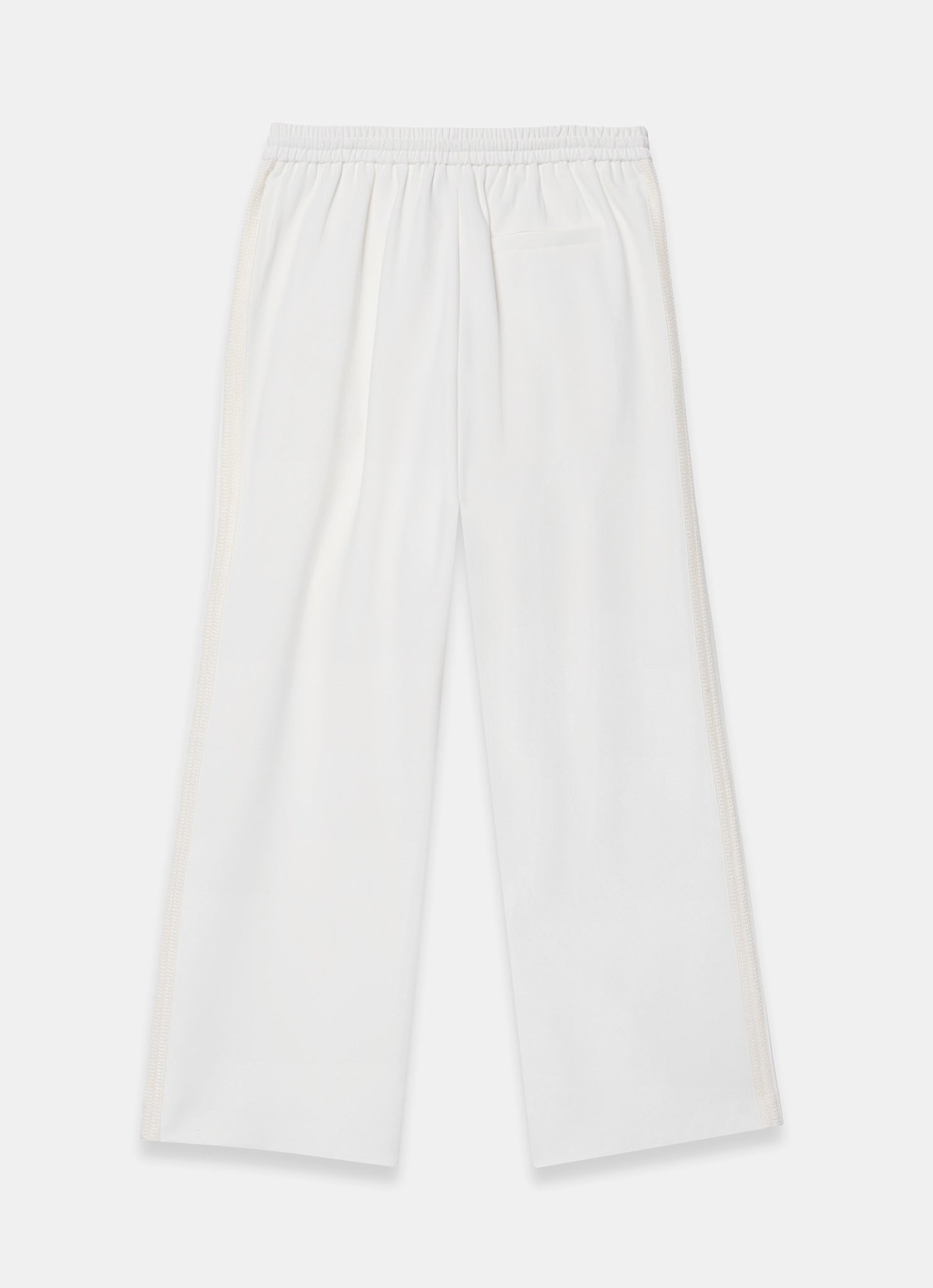 Cream Crochet Side Stripe Trousers