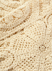 Cream Crochet Wrap Scarf