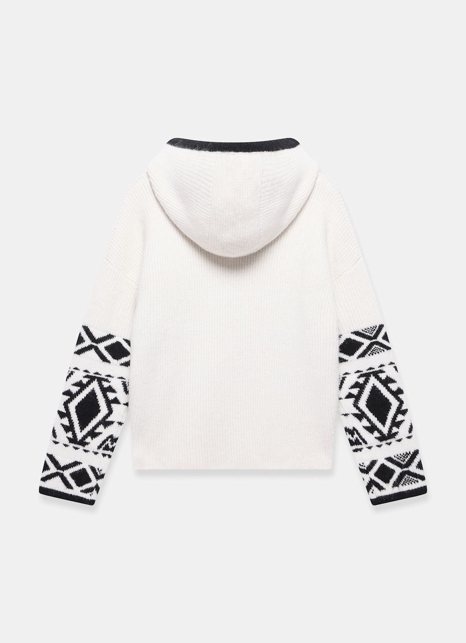 Cream Fair Isle Knit Hood Jumper