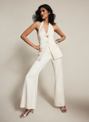 Cream Halterneck Waistcoat