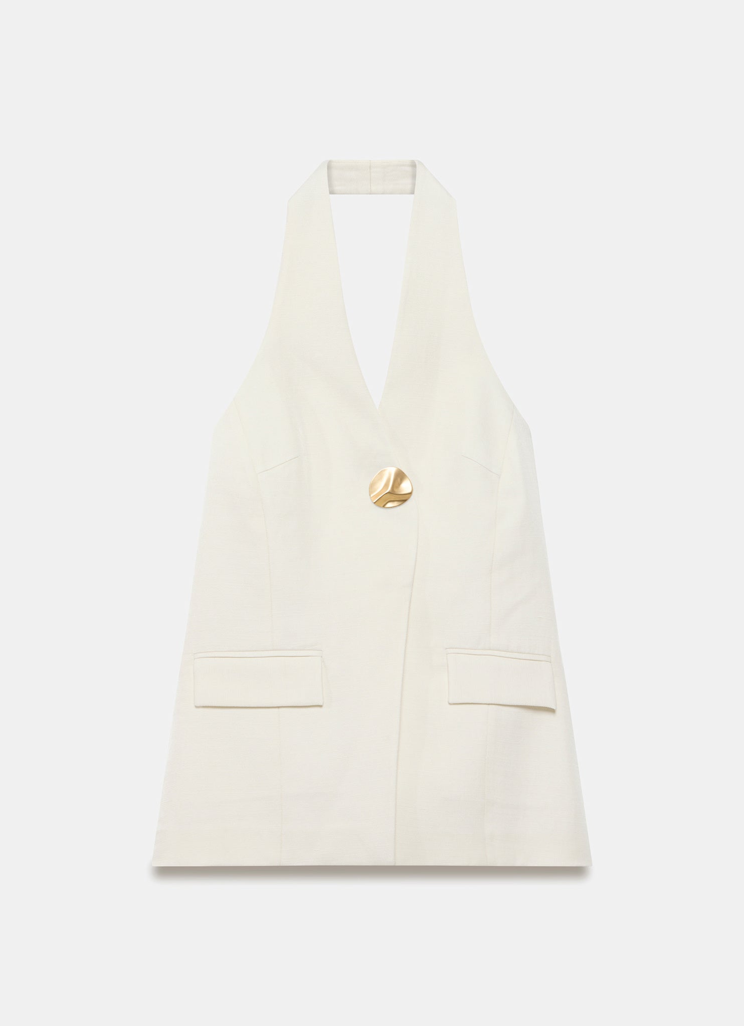 Cream Halterneck Waistcoat