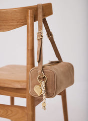 Cream Cord Heart Bag Charm