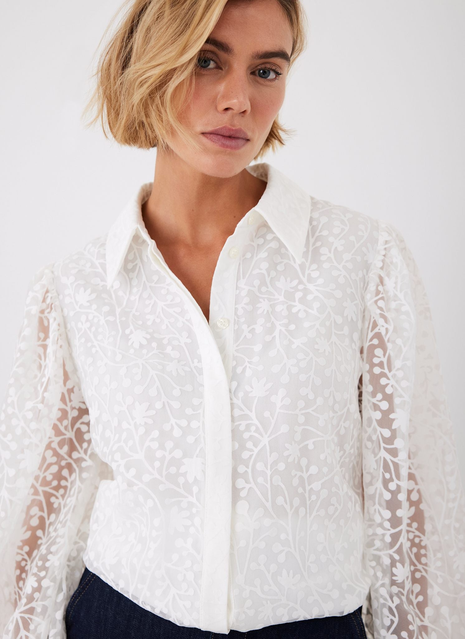 Cream Jacquard Shirt