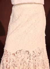 Cream Lace Maxi Skirt