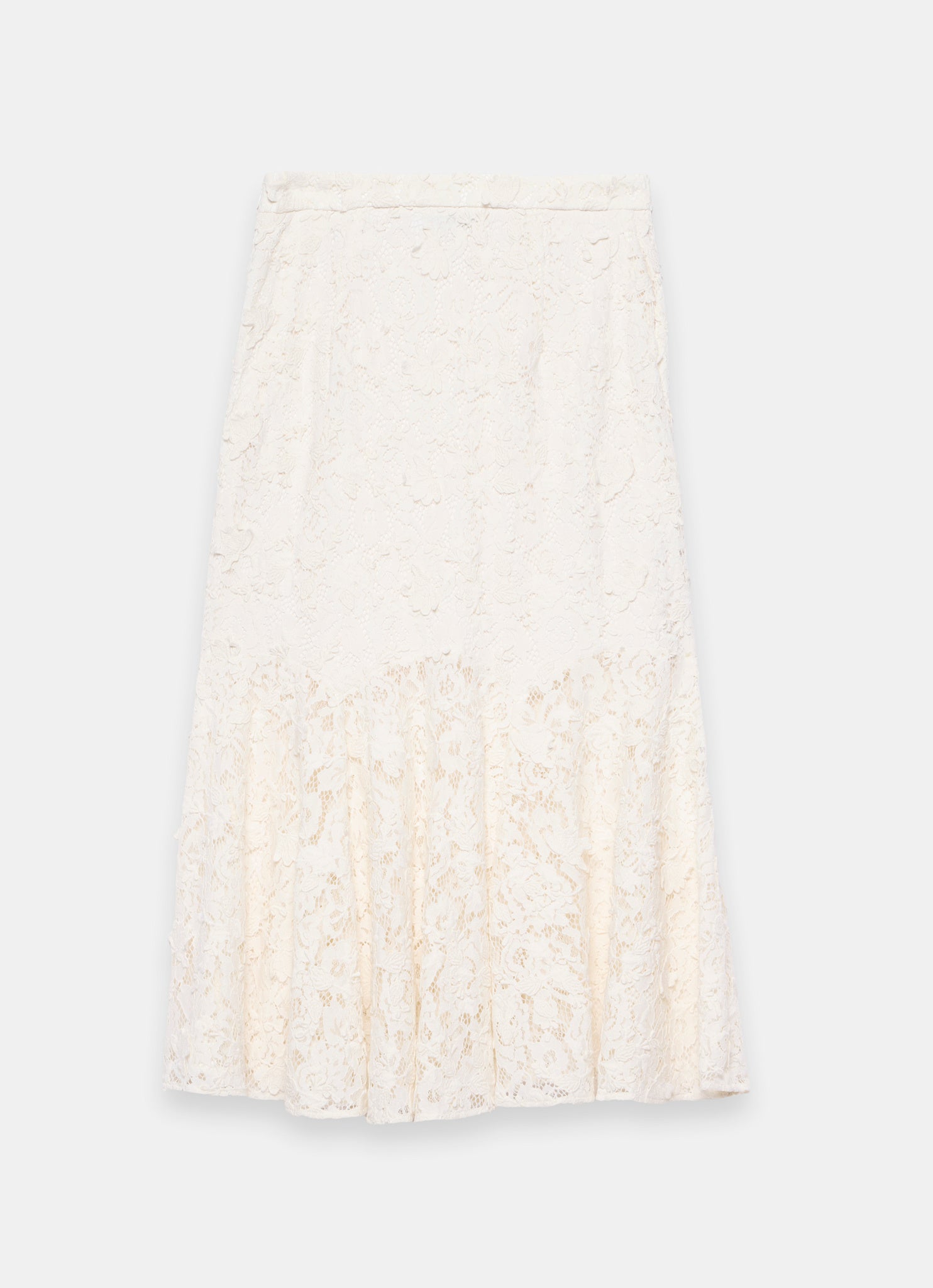Cream Lace Maxi Skirt