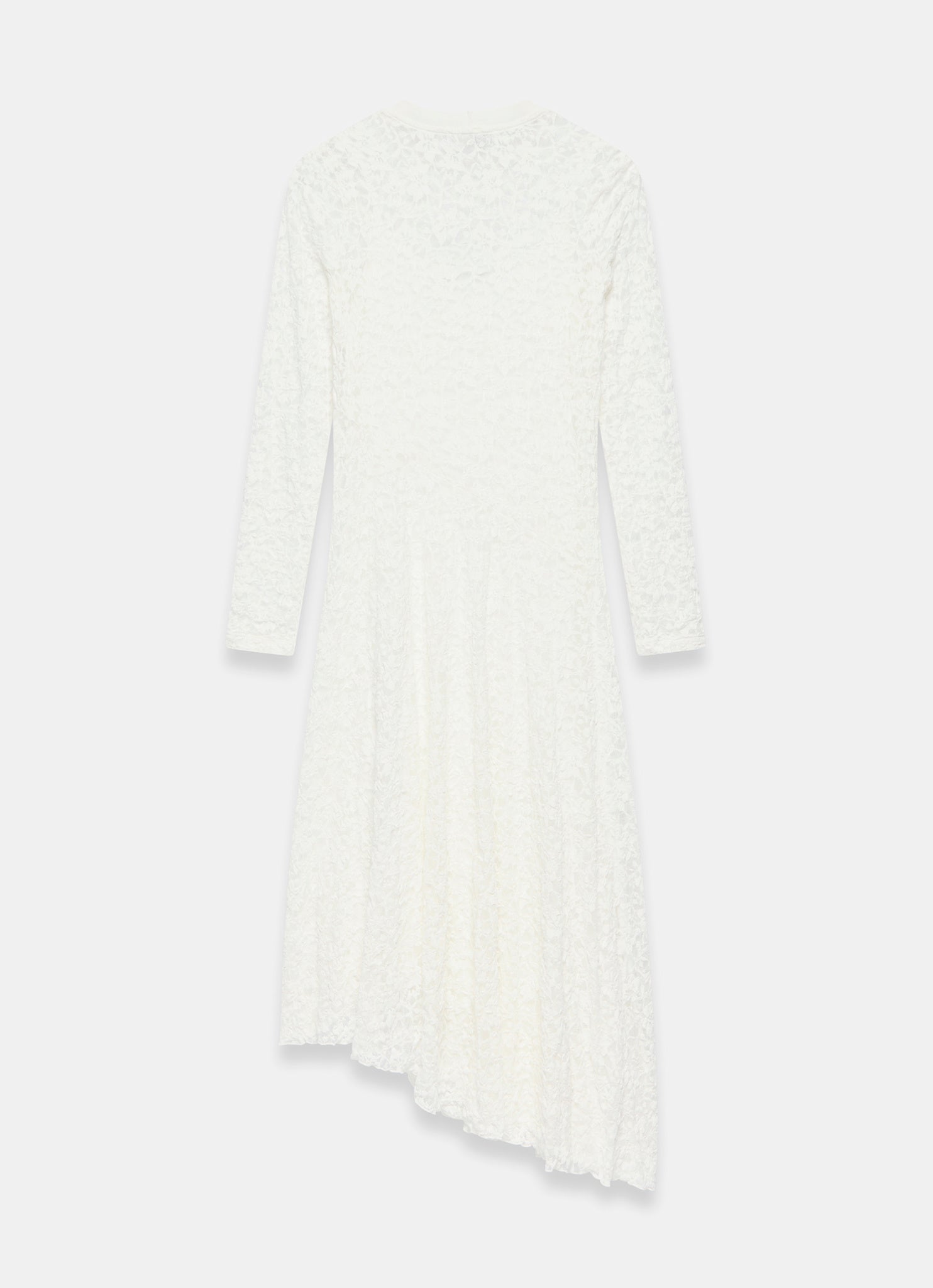 Cream Lace Full Asymmetric Midi Dress