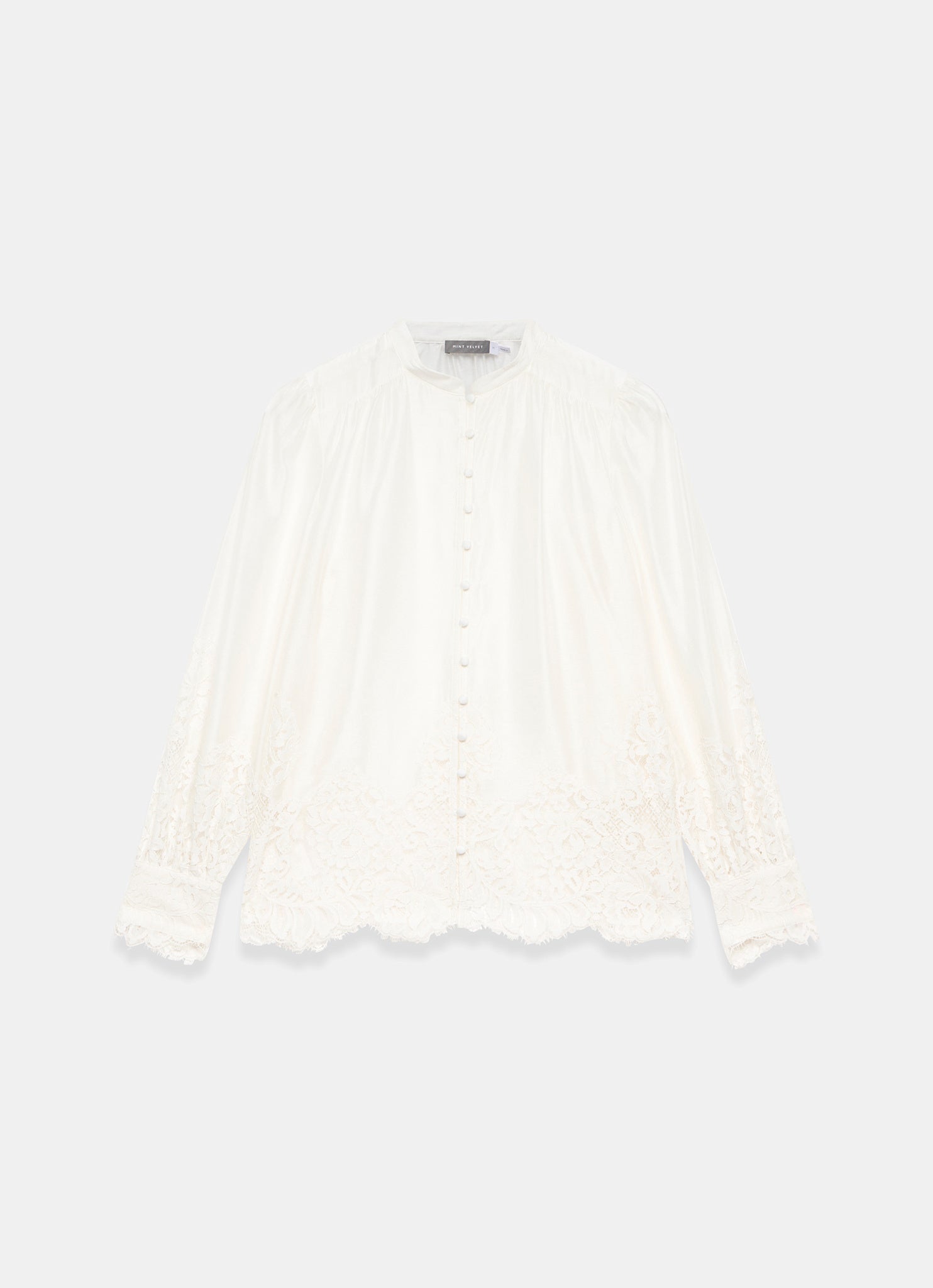 Cream Lace Detail Blouse