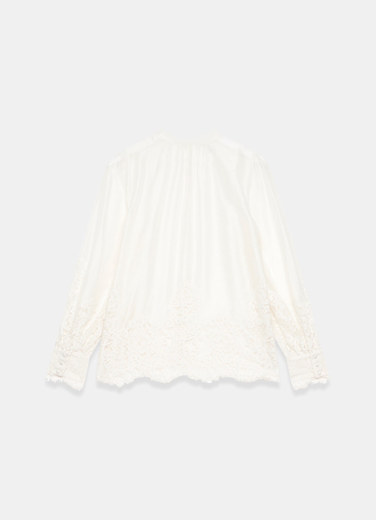 Cream Lace Detail Blouse