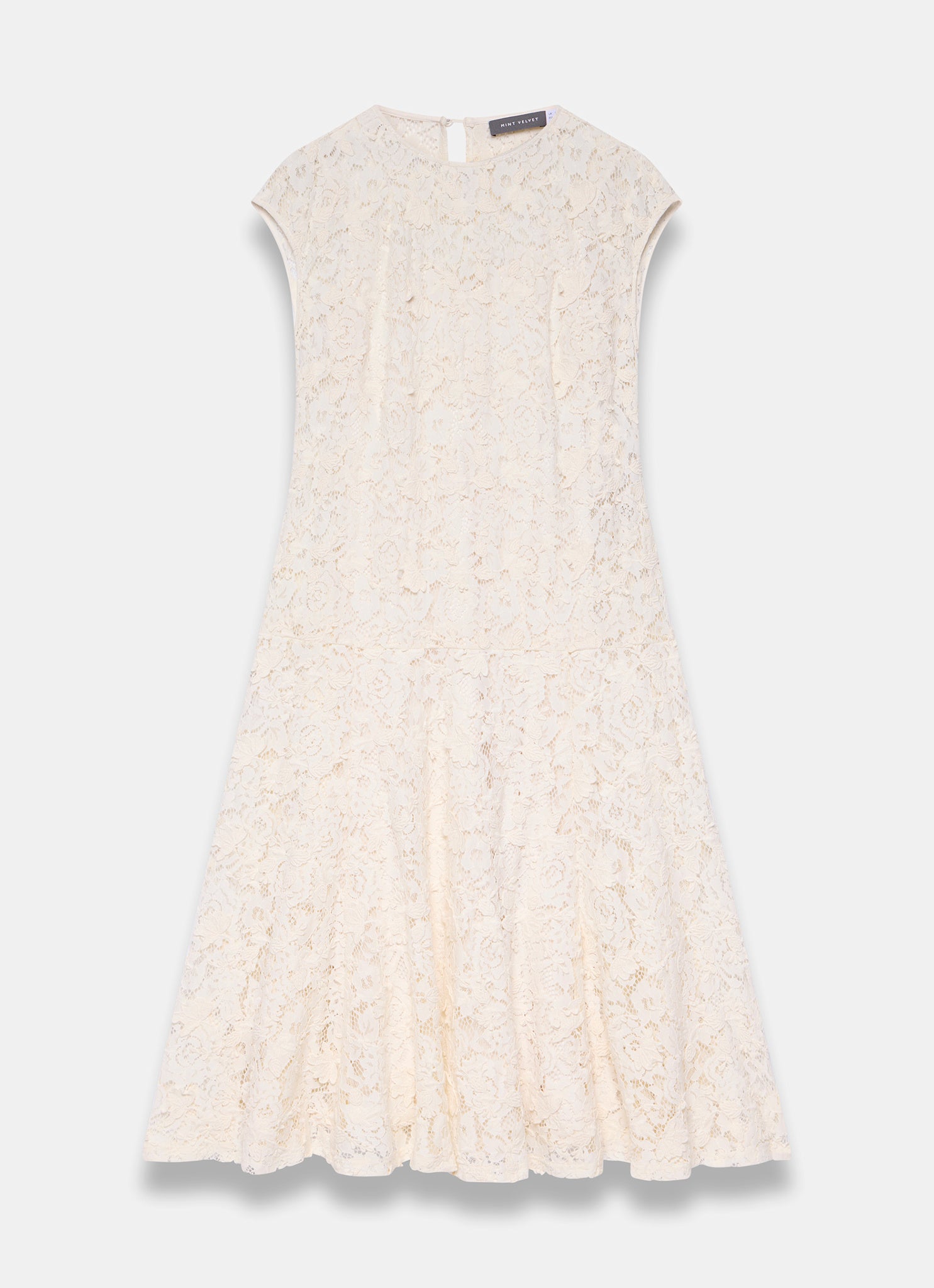 Cream Lace Midi Dress