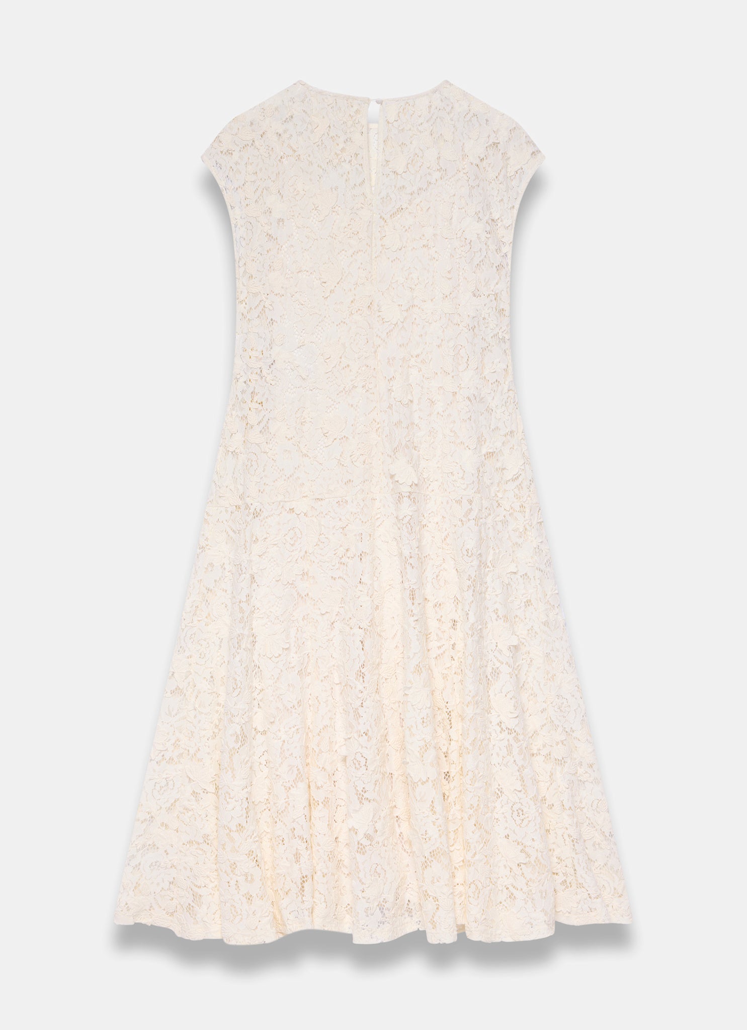 Cream Lace Midi Dress