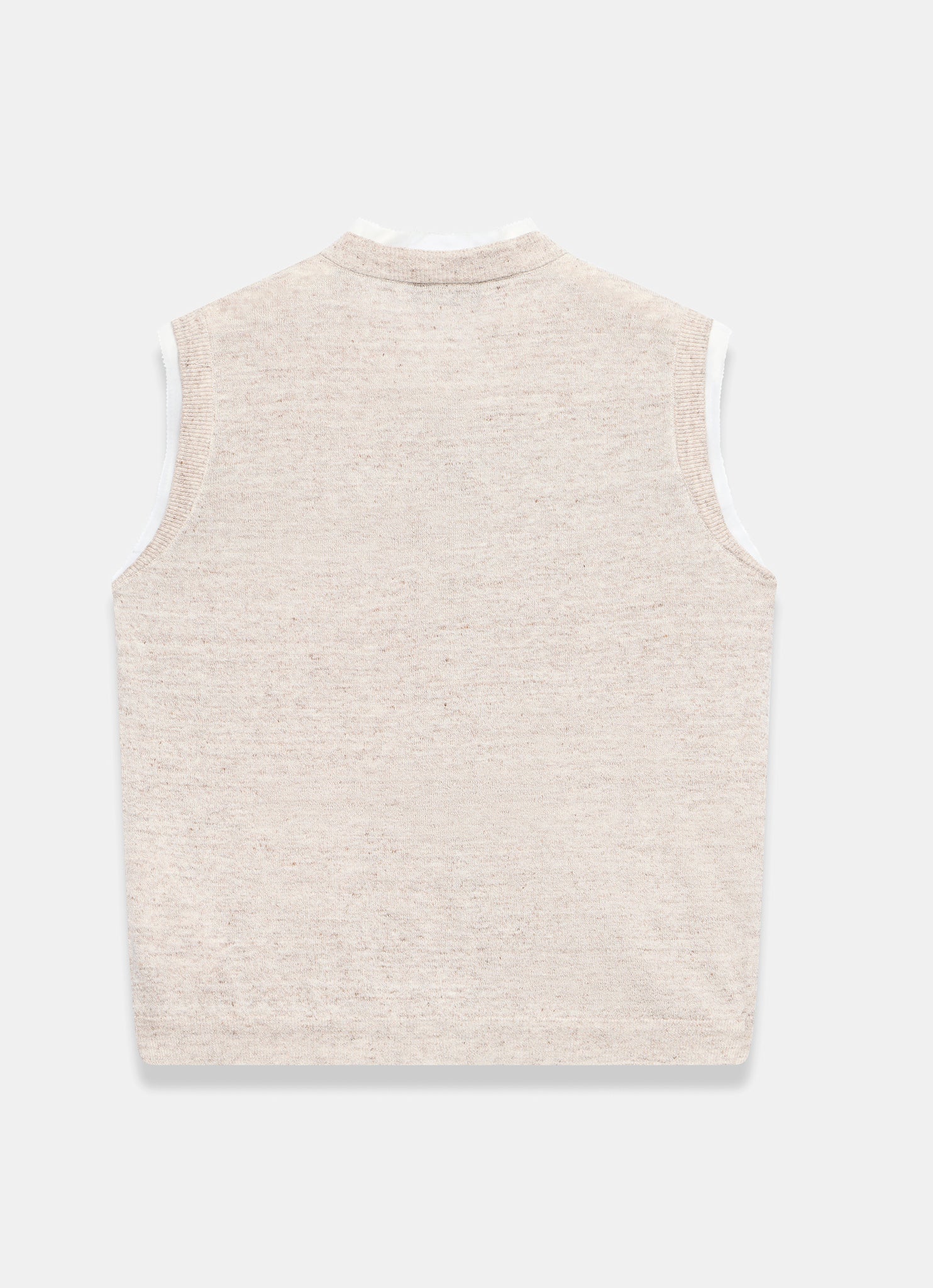Neutral Linen Blend Sleeveless Top