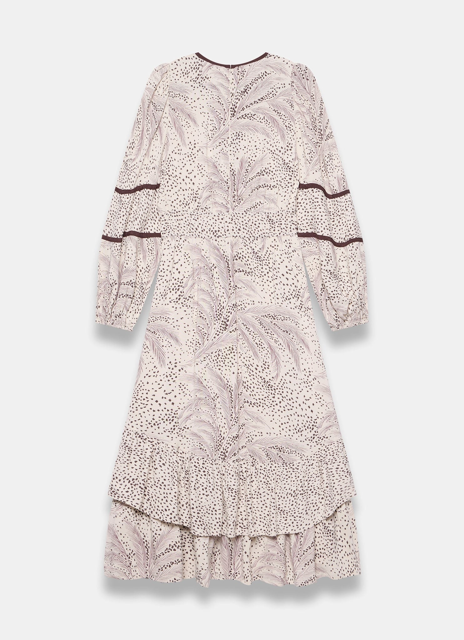 Cream Printed Boho Maxi Dress