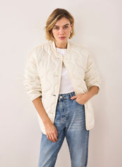 Cream Quilted Coat