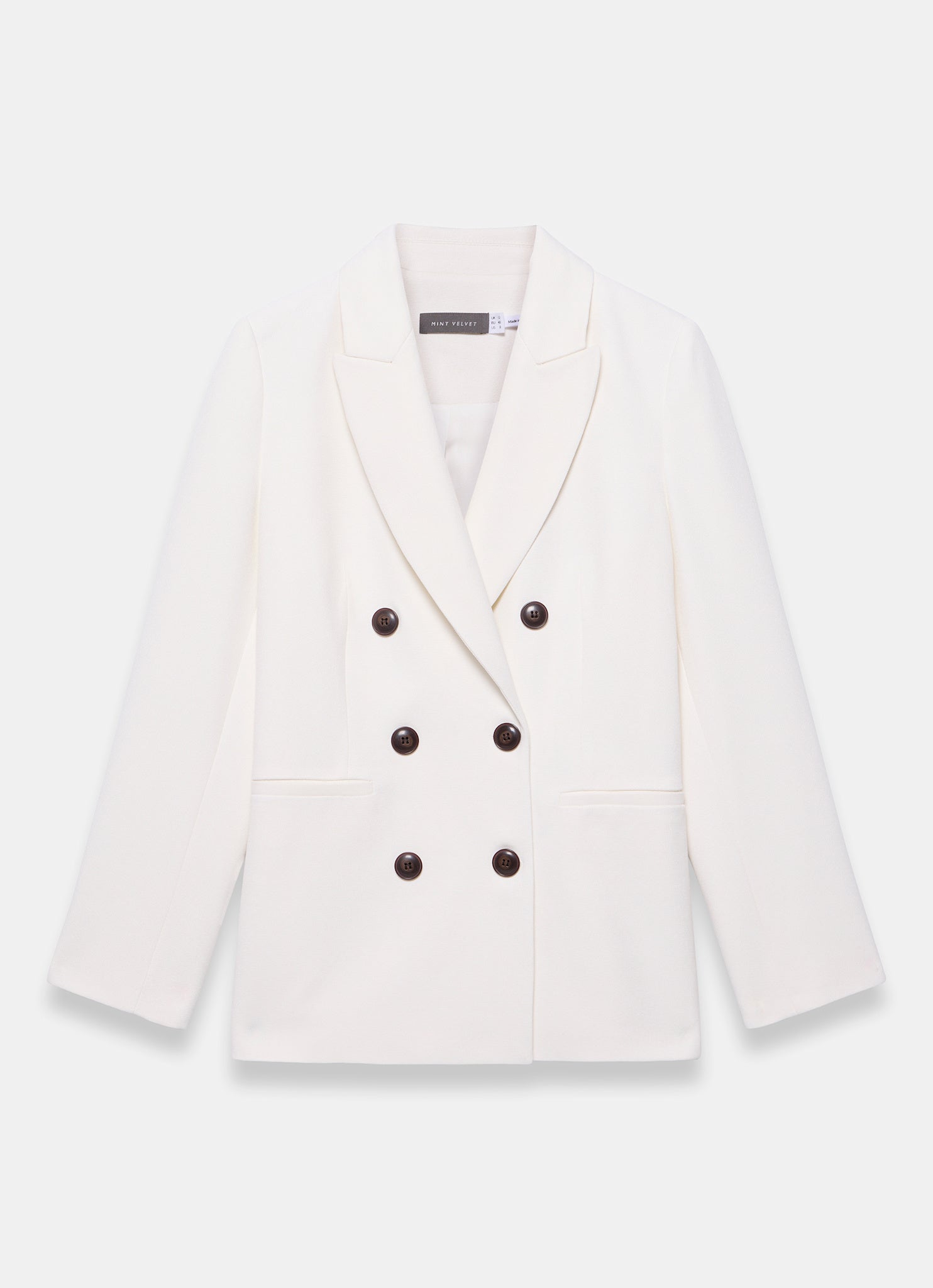 Cream Double Breasted Blazer