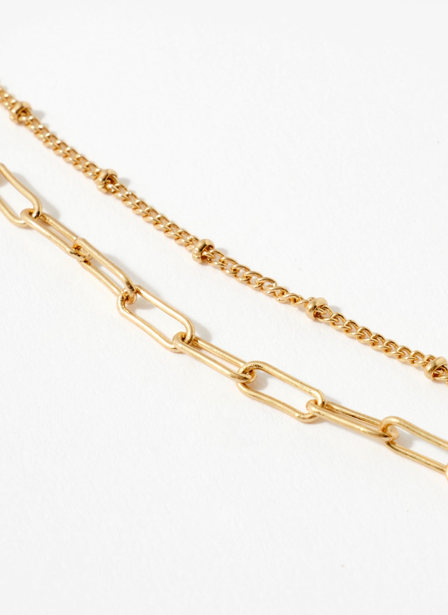Gold Tone Resin Layered Necklace