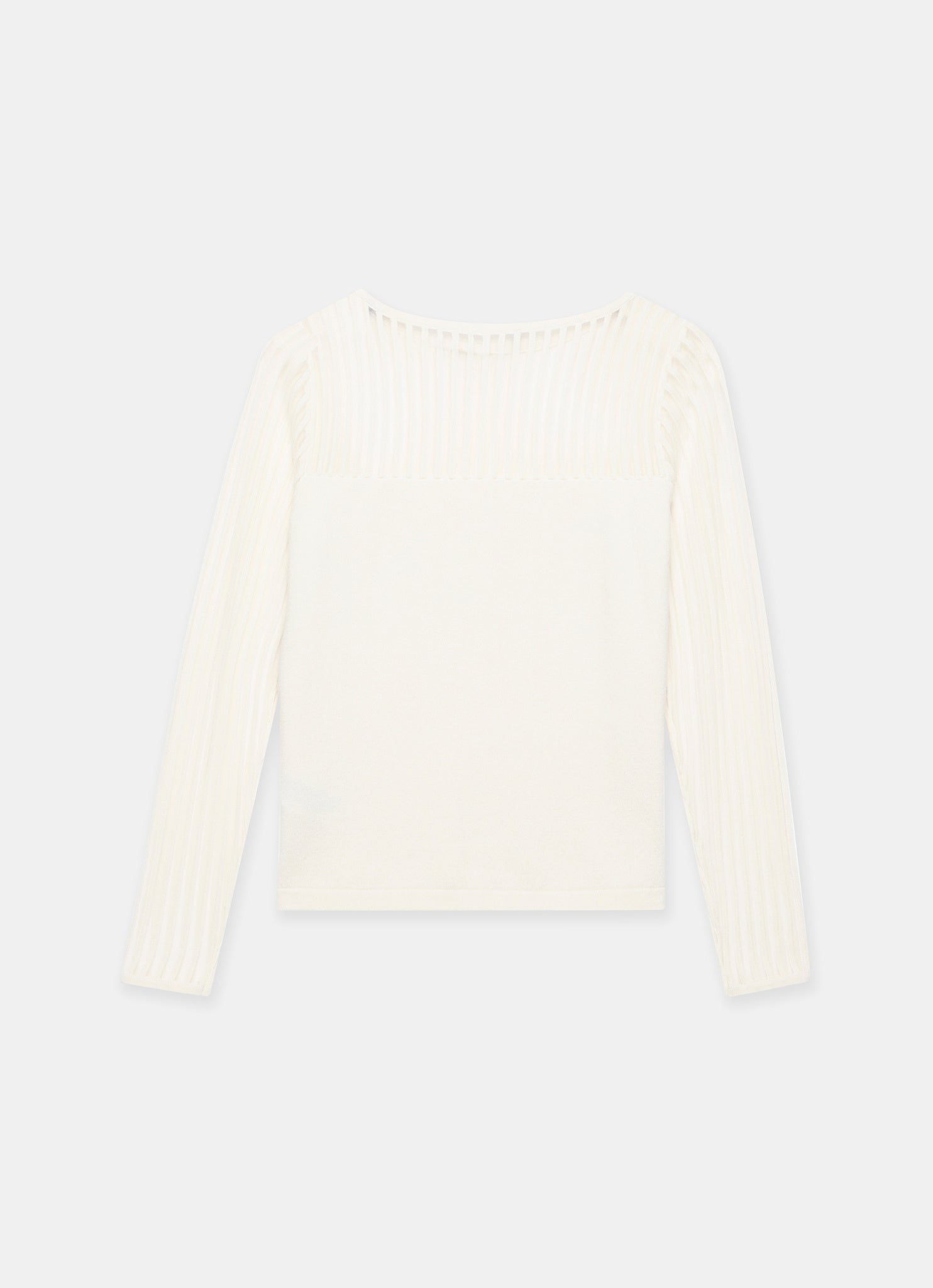 Cream Sheer Knit Top