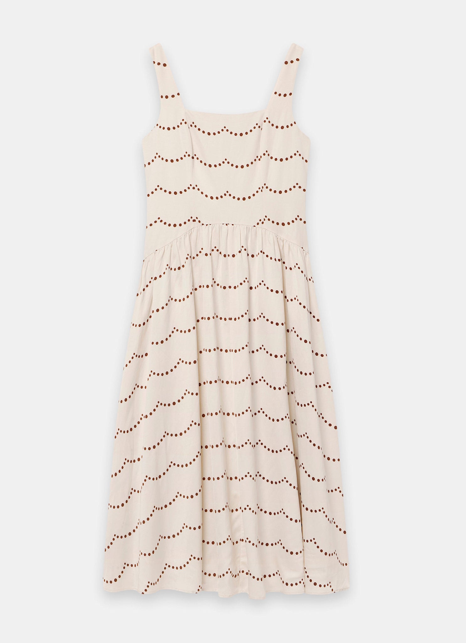 Cream Spot Print Maxi Dress