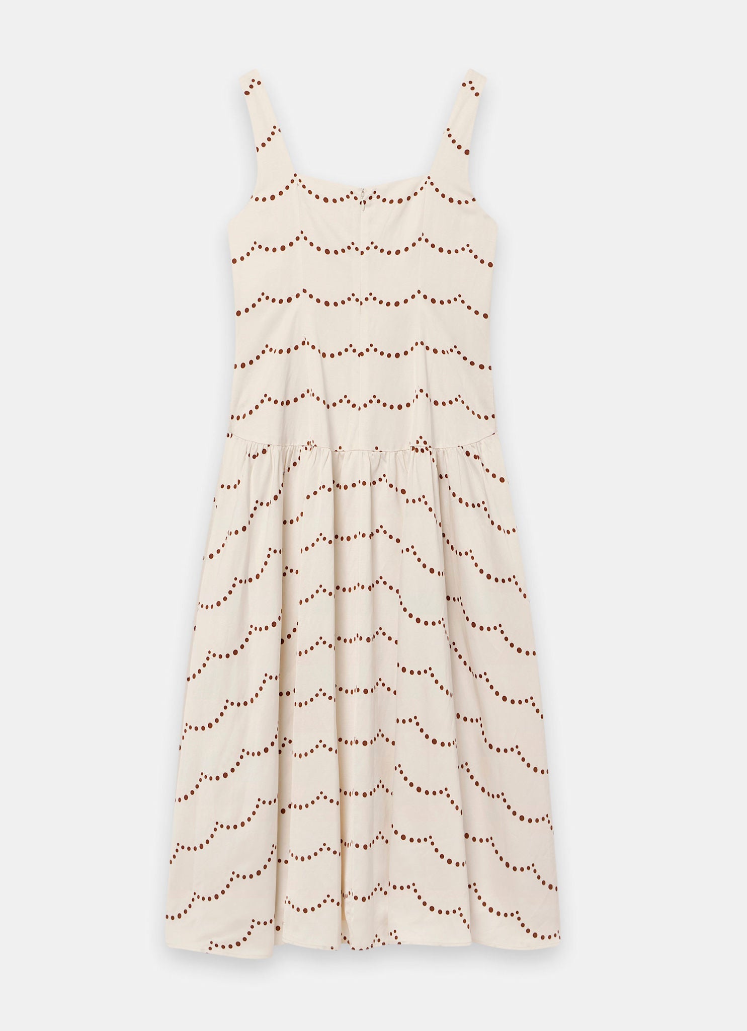 Cream Spot Print Maxi Dress