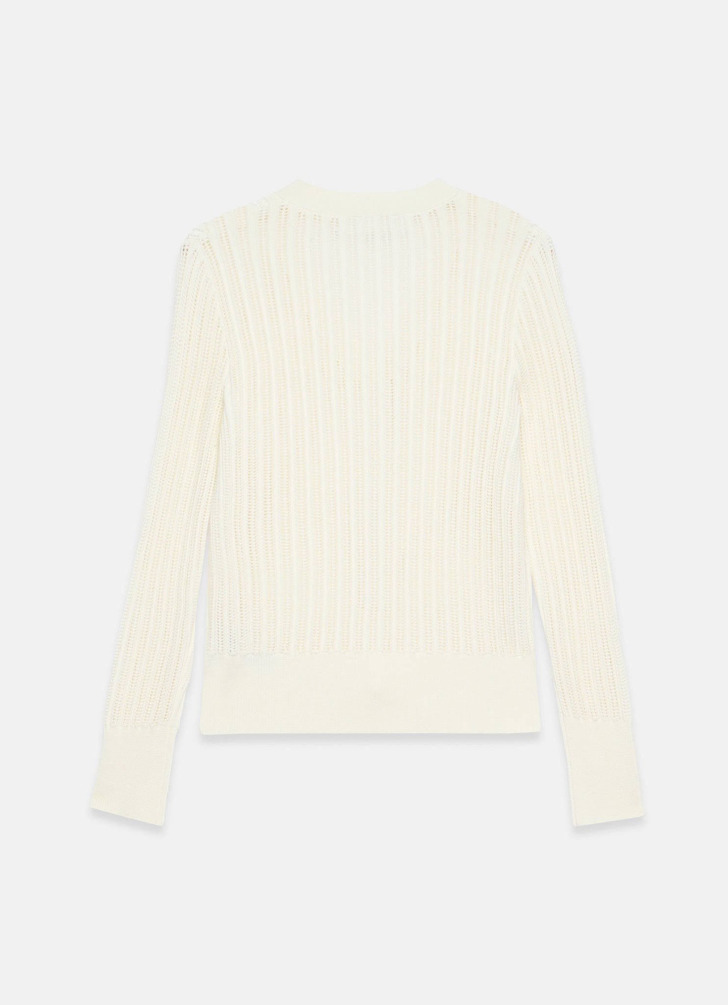 Cream Open Knit Top