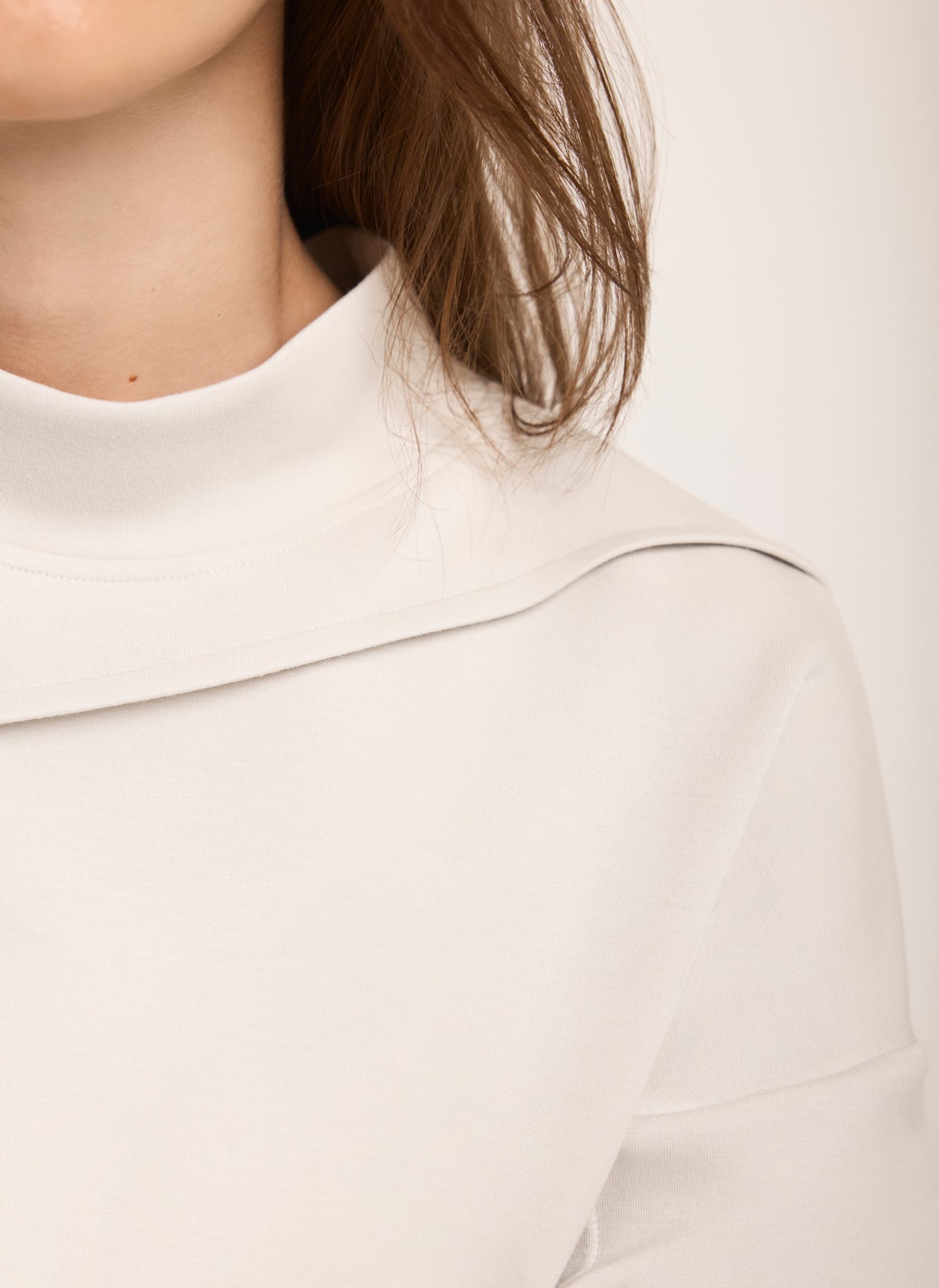 Cream Seam Detail Sweatshirt