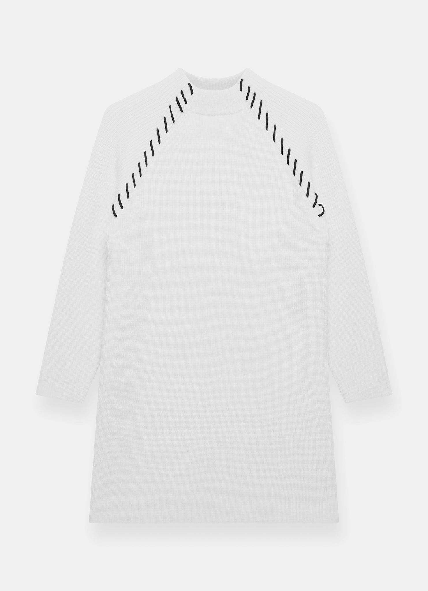 Cream Whipstitch Knitted Mini Dress