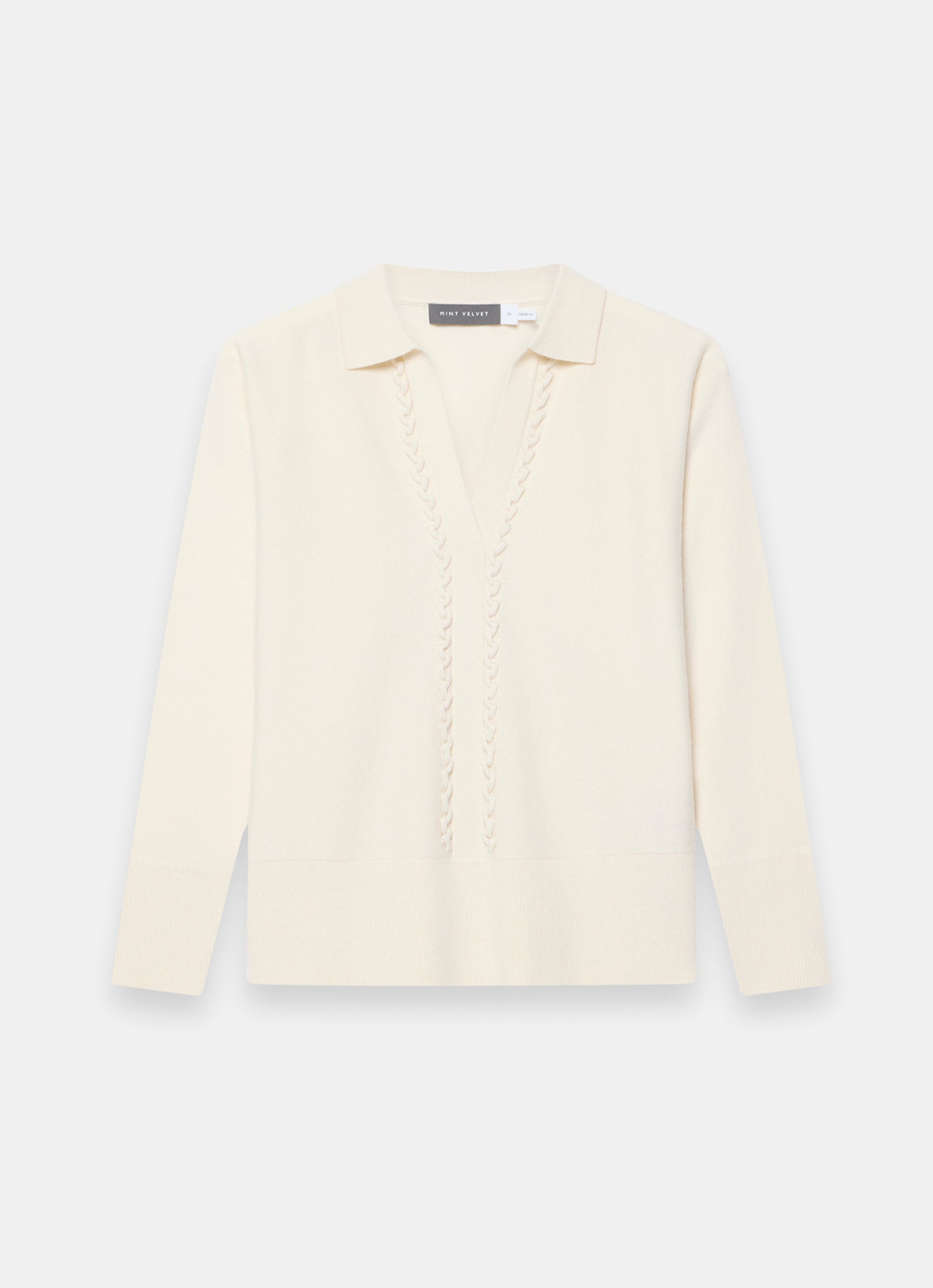 Cream Wool Blend Knit Jumper