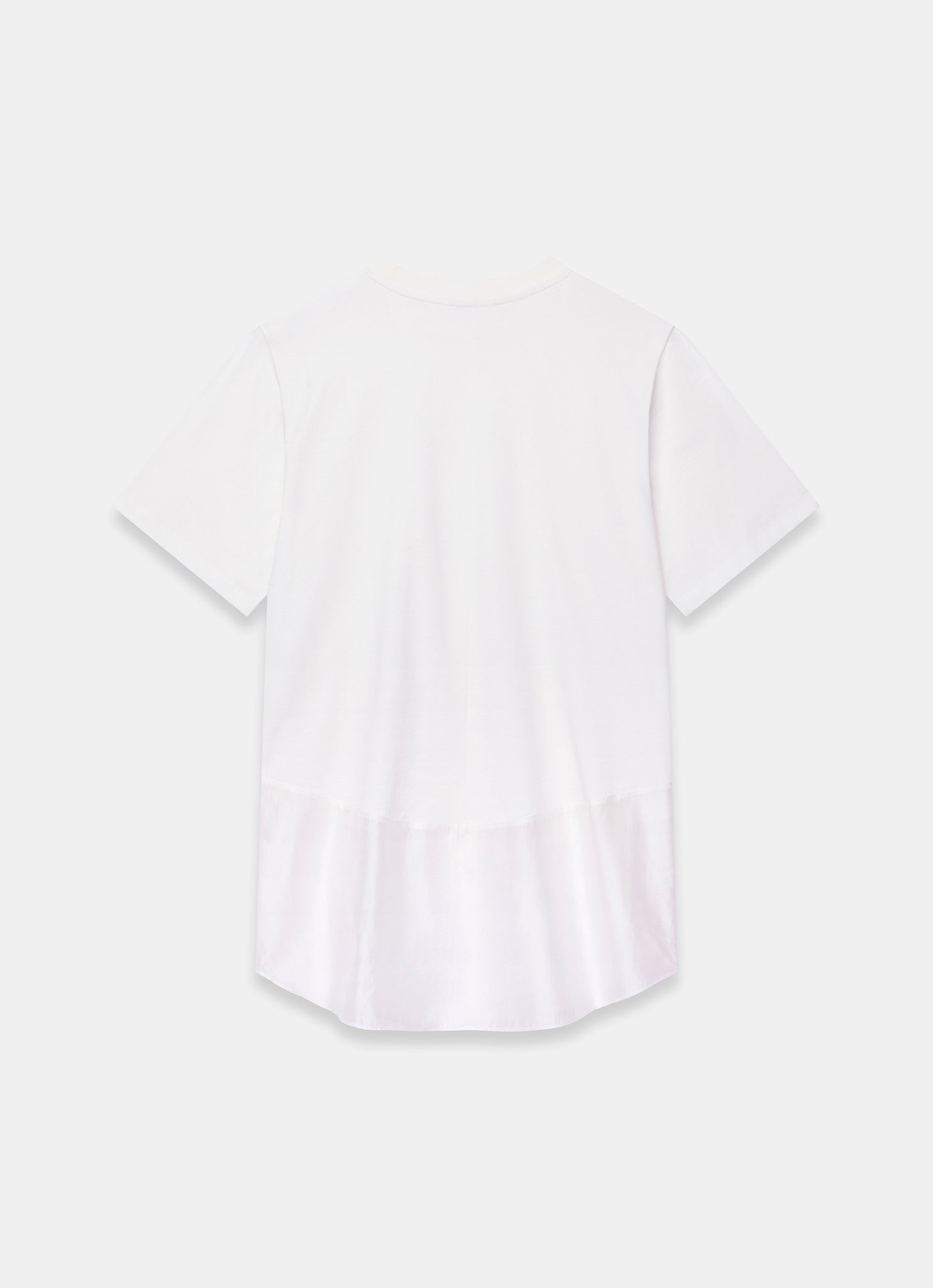 Cream Cotton Sheer Wrap T-Shirt