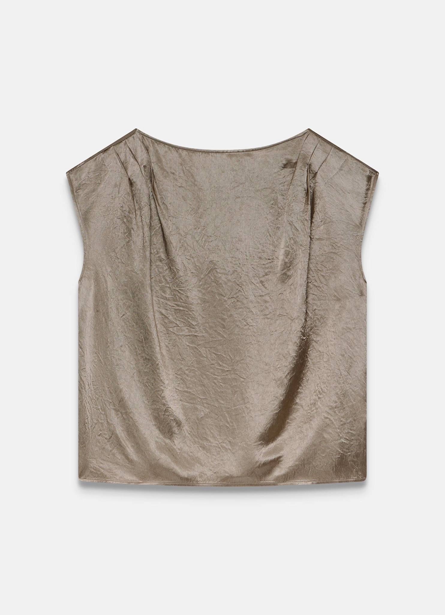 Gold Metallic Satin Top