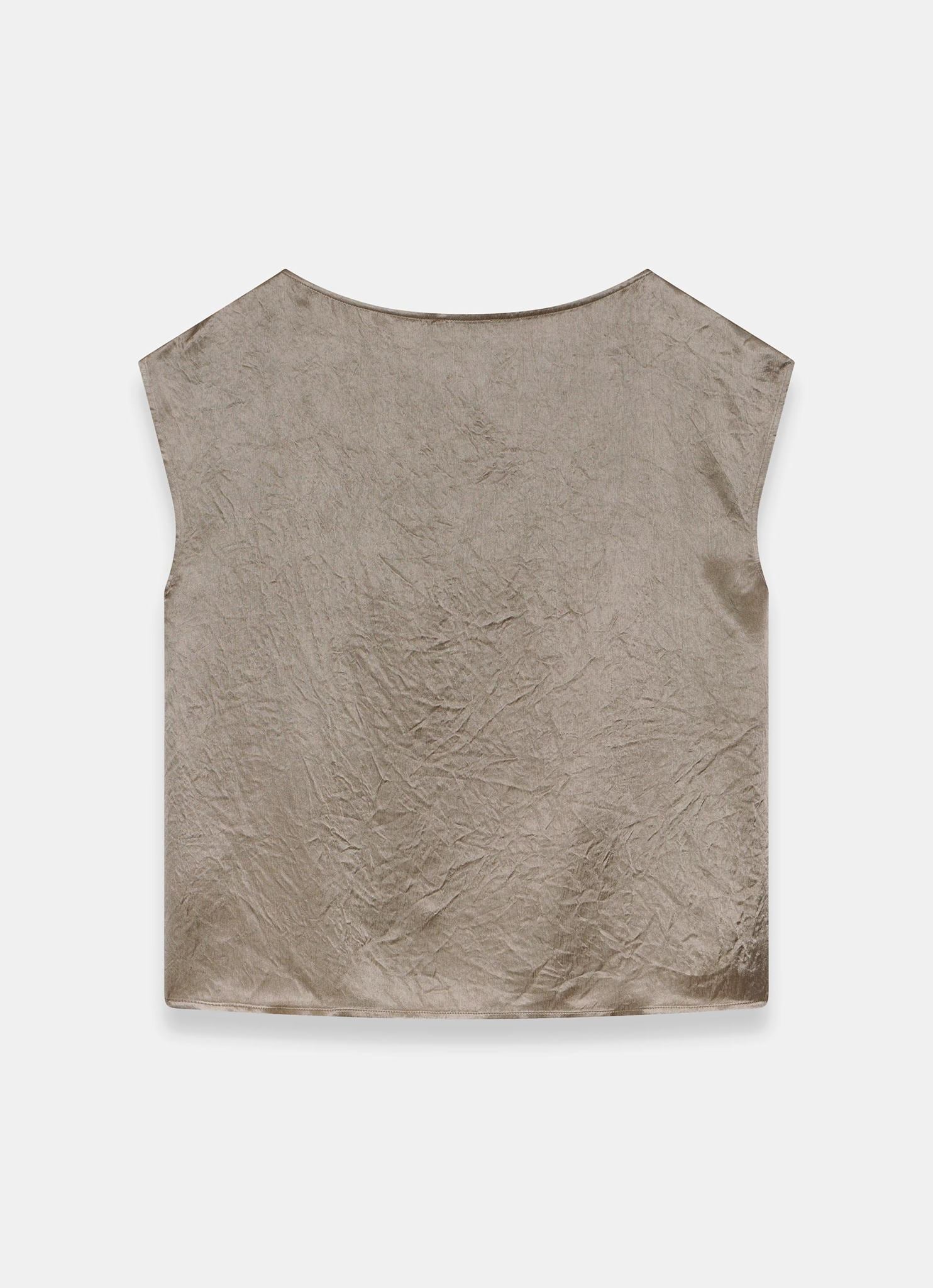 Gold Metallic Satin Top