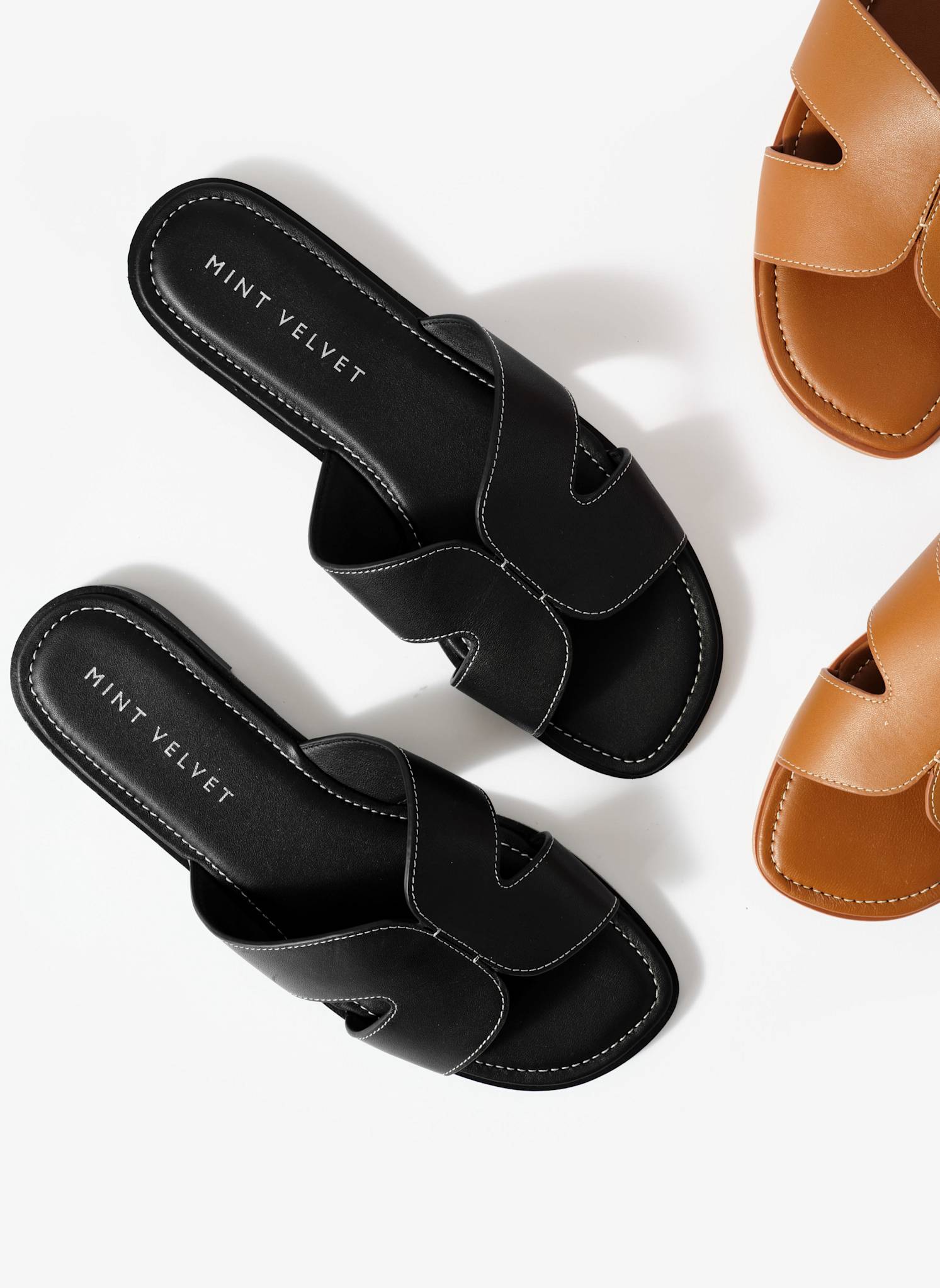 Darcy Black Leather Sandals
