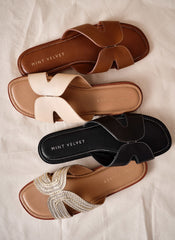 Darcy Black Leather Sandals