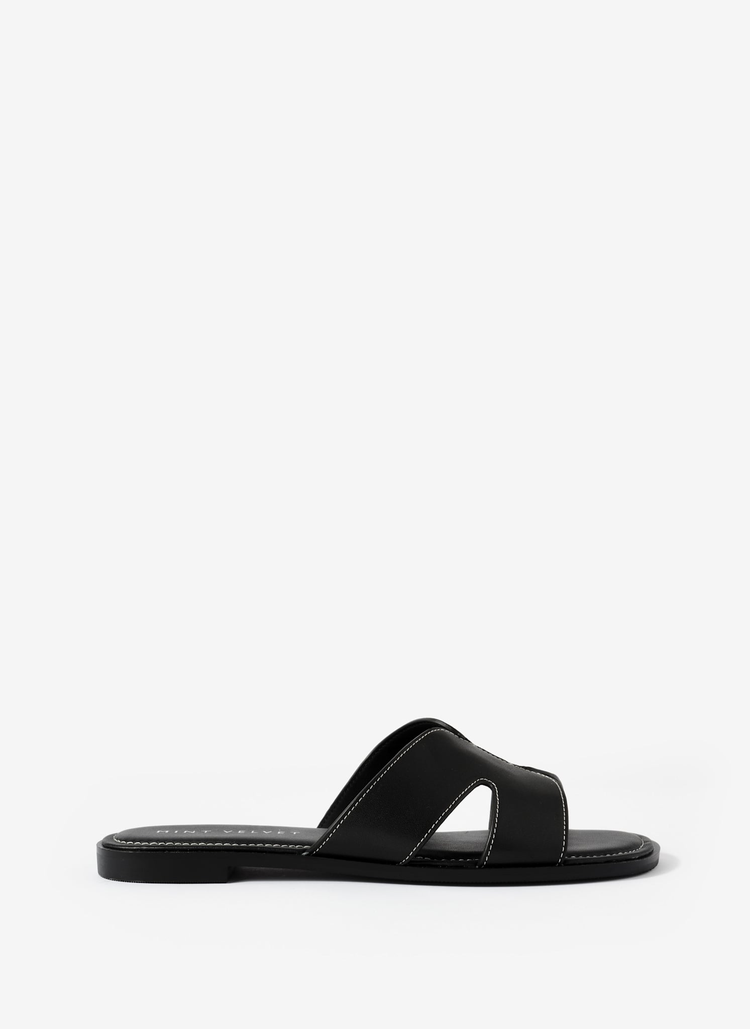 Darcy Black Leather Sandals