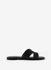 Darcy Black Leather Sandals